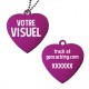 Travel Tag Cœur personnalisé - Violet
