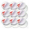 Contre plaque métallique adhésif – Ø 20 x 0,6 mm - Lot de 12