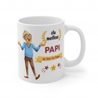 Mug "élu meilleur papi de tous les temps"
